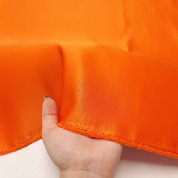 Orange American satin fabric 01