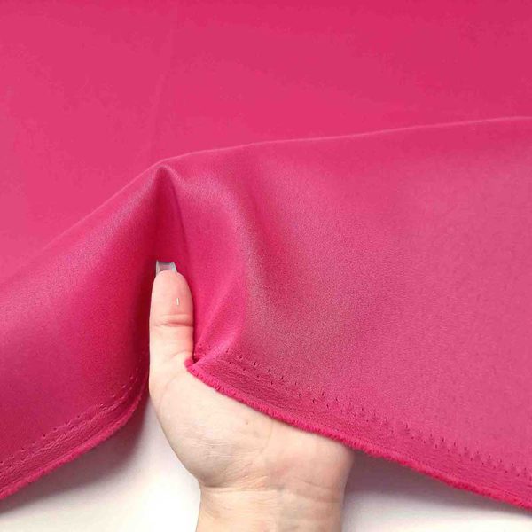 American satin fabric in coral color 01