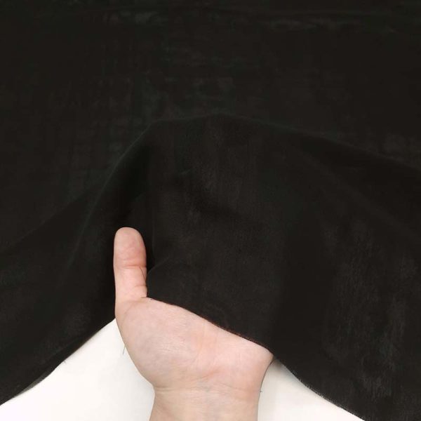 Black double silk fabric 01